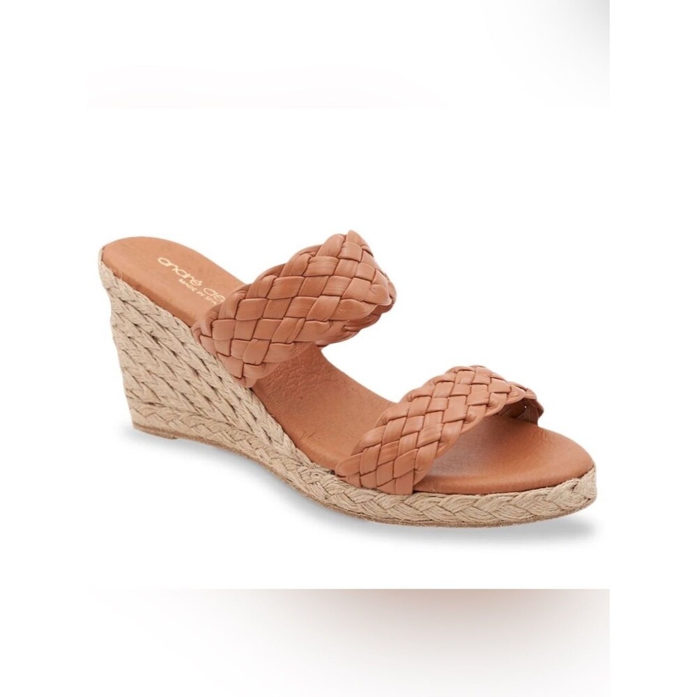Andre Assous Aria Wedge Sandal Color: Cuero Size 10 NWT
